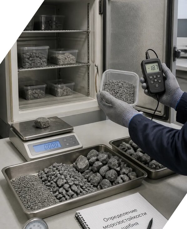 Определение морозостойкости щебня в Чебаркуле от 3758 р. | ЭкспертизаРоссия